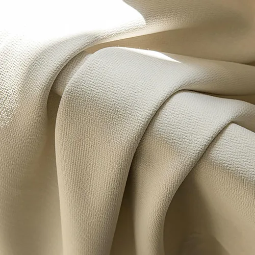 Miniatura 4 de Daesar Bedroom Curtains Blackout 63 Inch Length, Eyelet Thermal Insulated Curtains Solid Jacquard Wave Stripes Texture Beige Yellow Blackout Curtain