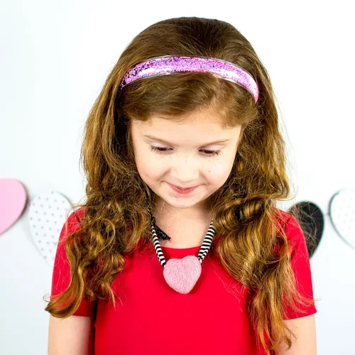 Miniatura 3 de FROG SAC 4 diademas para niñas – Diadema con purpurina para niños, bandas finas para la cabeza de niña pequeña, accesorios para el cabello de niños