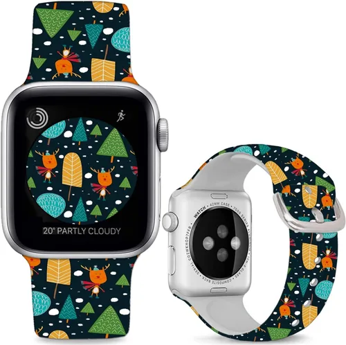 Miniatura 10 de Correas de reloj de silicona suave compatibles con Apple Watch de 1.496 in 1.575 in 1.614 in 1.654 in 1.732 in 1.772 in 1.811 in 1.929 in Ultra 2