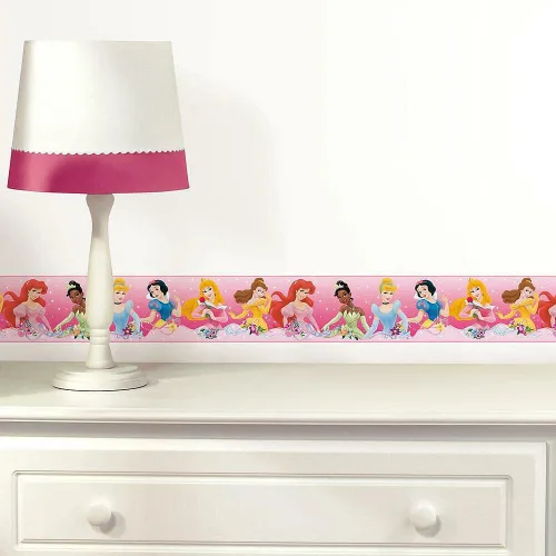 Miniatura 3 de RoomMates, RMK4397BD - Borde de princesa de Disney Dream From The Heart Pink Peel & Stick