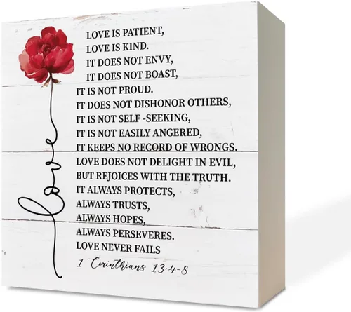 Miniatura 26 de Señales de madera cristianas, versículo de la Biblia Jeremías 29:11 - Porque sé los planes que tengo para ti, señal de caja decorativa para mesa