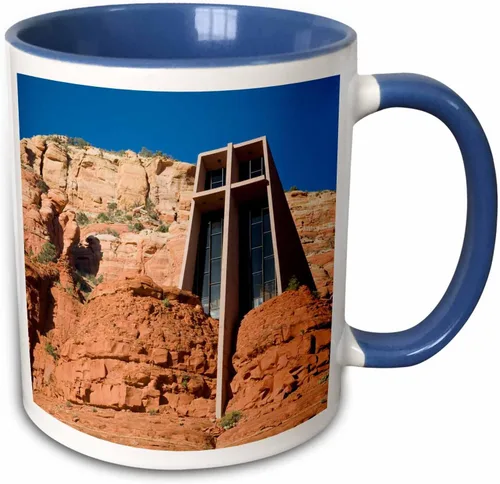 Miniatura 12 de 3dRose Arizona, Sedona, Chapel of The Holy Cross-Us03 Jwi0214-Jamie and Judy Wild - Taza de dos tonos, 11 onzas, negro/blanco