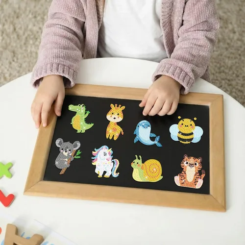 Miniatura 5 de 16 imanes de arte de diamantes para adultos, animales, pintura de diamantes, imanes para refrigerador, diamantes de imitación, kits de calcomanías