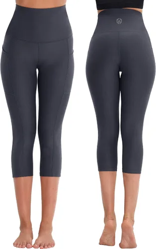 Miniatura 6 de NELEUS - Pantalones de yoga para mujer, con control de barriga, cintura alta, para correr, estilo capri