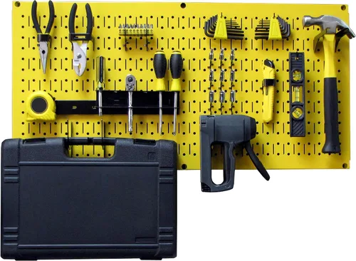 Miniatura 11 de Wall Control Sistema modular de organizador de herramientas de tablero perforado, unidad de almacenamiento de herramientas de metal montado