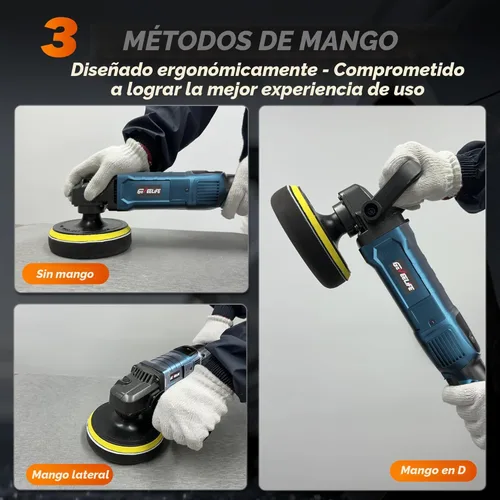 Miniatura 5 de GEVEELIFE Pulidora Buffer, 6 Pulgadas/7 Pulgadas 1600W Pulidora Buffer Rotatoria para Automóvil Encerradora, 7 Velocidad Variable 1000-3500 RPM