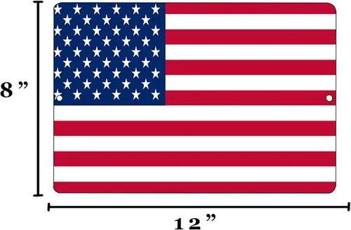 Miniatura 3 de Rogue River Tactical Bandera estadounidense de metal de la bandera de Estados Unidos decoración de pared hombre cueva bar EE.UU. Estados Unidos Old