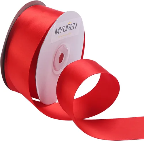 Miniatura 9 de Cinta de satén sólida de 3/8 pulgadas, cinta de satén roja de doble cara para manualidades, envoltura de regalos, recuerdos de fiesta, baby shower