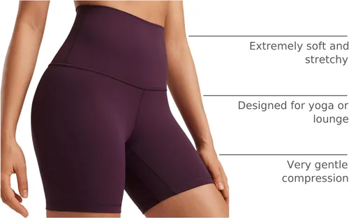 Miniatura 49 de CRZ YOGA Butterluxe Super High Waist Biker Shorts 6"- Yoga Workout Womens Buttery Soft Over Belly