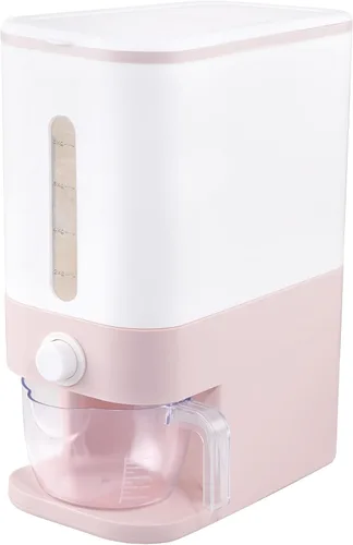 Miniatura 10 de Rubtlamp Dispensador de Arroz Gris de 22.5-25 Libras, Contenedor de Arroz con Tapa, Contenedor de Almacenamiento de Arroz con Taza Medidora