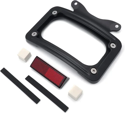 Miniatura 9 de MT389-BK Soporte Negro Curvado Inclinado para Placa de Matrícula Compatible con '10-posterior FLHX, FLHXS, FLHXSE, FLTRX, FLTRXS y '10-'12 FLHXSE