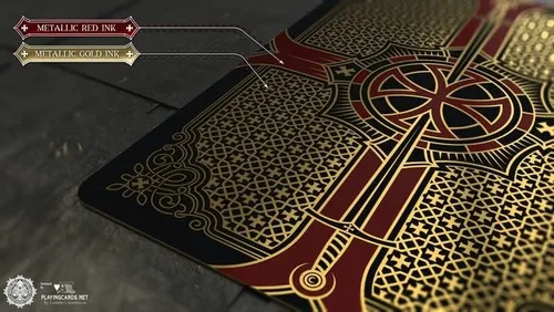 Miniatura 5 de Carmesí de la fortaleza que juega la baraja especial del póker de Gamblers Warehouse