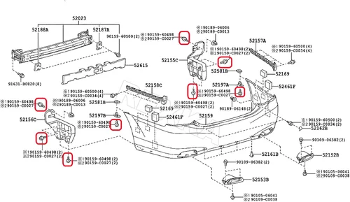 Miniatura 5 de Rexka Perno de tornillo de moldeo basculante para cubierta de parachoques para 90159-60498 Tacoma, Tundra, Highlander, RAV4, ES, GS, is, LS, RX