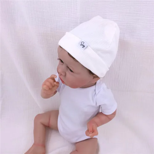 Miniatura 145 de Gorro de punto para recién nacido, para niños y niñas, con forro de satén sedoso, gorro para niños pequeños
