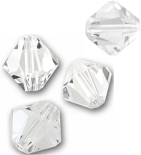Miniatura 44 de 100 piezas auténticas Preciosa de 3 mm (0,12 pulgadas) cuentas sueltas de cristal bicono facetado pequeño amatista púrpura compatibles con cristales