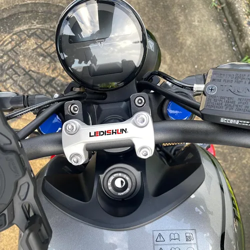Miniatura 5 de Elevador de manillar de motocicleta compatible con Triumph Trident 660 (negro)