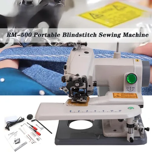Miniatura 4 de Máquina de coser de punto ciego de escritorio de grado profesional portátil con dobladillo ciego para máquina de coser vestidos, faldas y pantalones