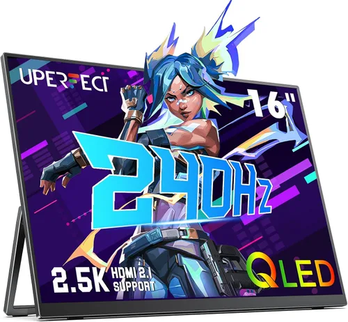 Miniatura 10 de UPERFECT Monitor portátil OLED con pantalla táctil de 14 pulgadas, 3K 2880 x 1800 120Hz Monitor portátil para juegos de 0.1 ms, 500 liendres