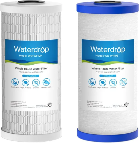 Miniatura 14 de Waterdrop WF10F Whole House Water Filter, Iron Filter, Compatible with WHF21-FG, Reduces Iron & Manganese Filter Cartridge, 6 Months, 2 Pack