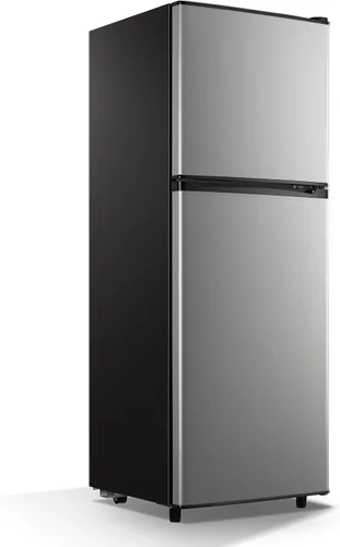 Miniatura 10 de WANAI - Refrigerador compacto de 3.5 pies cúbicos, diseño de 2 puertas, termostato ajustable, estantes ajustables y extraíbles, adecuado