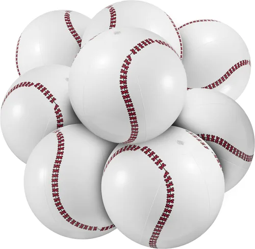 Miniatura 9 de Bedwina Pelotas inflables de béisbol (paquete de 12) de 16 pulgadas, pelotas de playa de béisbol para decoraciones de fiestas temáticas y decoración