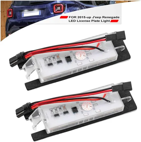 Miniatura 4 de Reemplazo de luz de matrícula LED para 2015 en adelante J'eep Renegade 6000 K xenón blanco llevó placa de matrícula luz trasera kit de lámpara