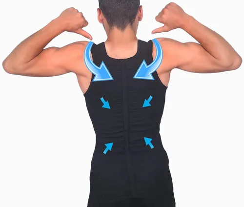 Miniatura 3 de Camisas de compresión para hombre, chaleco moldeador de cuerpo adelgazante para hombre, camisetas sin mangas para abdominales, fajas para hombres