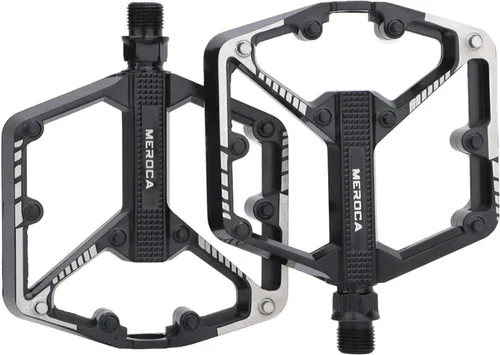 Miniatura 10 de Black/Dazzle - Pedales de bicicleta de montaña, 3 rodamientos sellados, aleación de aluminio, pedales MTB con 20 pasadores antideslizantes, pedales