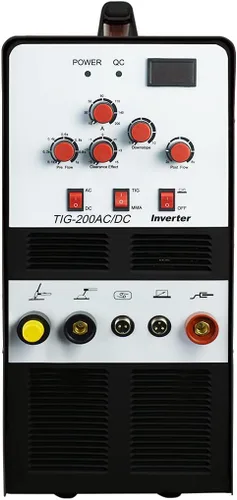Miniatura 2 de LOTOS TIG200ACDC 200A AC/DC Soldador de aluminio Tig con soldador de arco DC Stick, inversor de onda cuadrada con pedal y regulador de argón