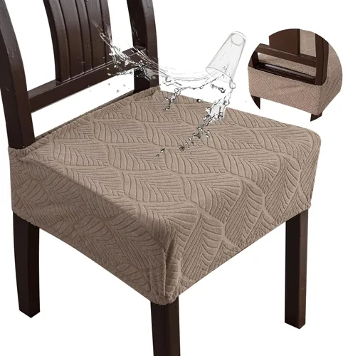 Miniatura 11 de Fundas de asiento para silla de comedor, extraíbles y lavables, juego de 2, fundas de cojín de asiento de silla de jacquard, protectores