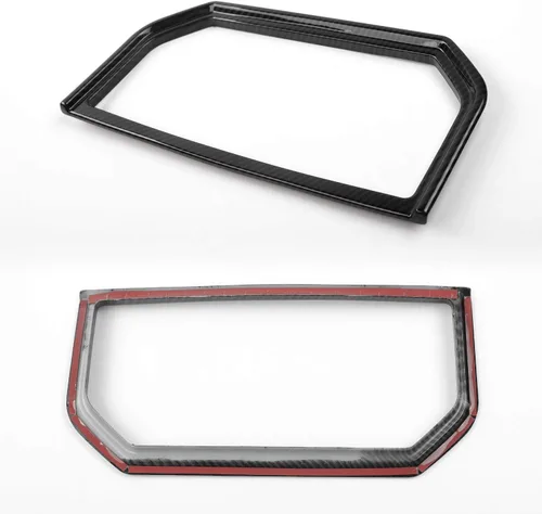 Miniatura 2 de Voodonala Para F150 ABS Fibra de Carbono Trasero Portavasos Trim Marco para Ford F150 2016-2019, 1 unidad