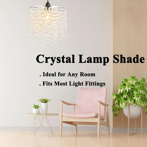 Miniatura 5 de Pantallas de Lámpara de Araña Acrílicas Retro, Pantalla de Lámpara de Cristal, Pantalla de Luz de Techo Lámpara de Araña Falsa para Dormitorio