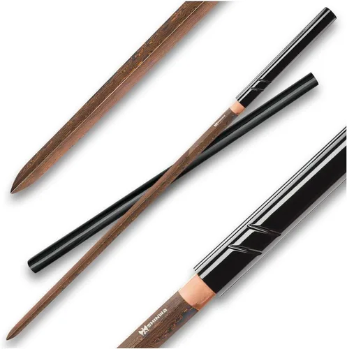 Miniatura 7 de Shinwa Shirasaya Sword – Color Options Hand-Forged 29" Black Damascus Steel Blade Traditional Japanese Shirasaya with Lacquered Hardwood Saya