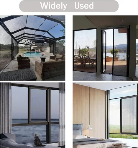 Miniatura 6 de Kit de Reemplazo de Malla para Ventana, Malla de Fibra de Vidrio de 48'' x 99'' con Herramienta Enrolladora y Cordón Retenedor de Malla, Malla