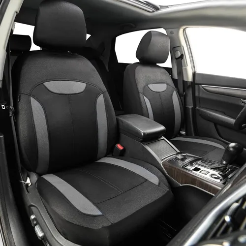 Miniatura 2 de CAR PASS Juego completo de fundas de asiento de automóvil transpirables de malla de aire 3D en tela, ajuste universal compatible con el 95%