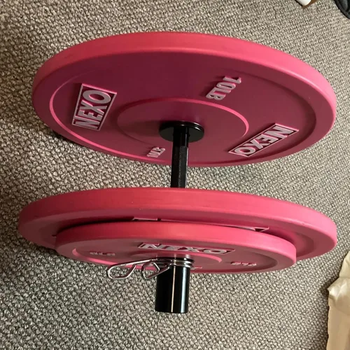 Miniatura 7 de Pair of 16" Olympic Dumbbell Handles – Loadable Dumbbell Bars for 2" Olympic Weight Plates (150LBS Weight Capacity), Ideal for Home Gym Strength