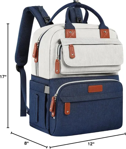 Miniatura 8 de Legestori Mochila para Pañales, Bolsa de Pañales para Bebé Niño, Bolsa de Pañales Unisex Grande para Mamá, Mochila Impermeable para Pañales de Viaje