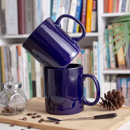 Miniatura 5 de BYCNZB Juego de 2 tazas de café de cerámica súper grandes de 30 onzas (cobalto)