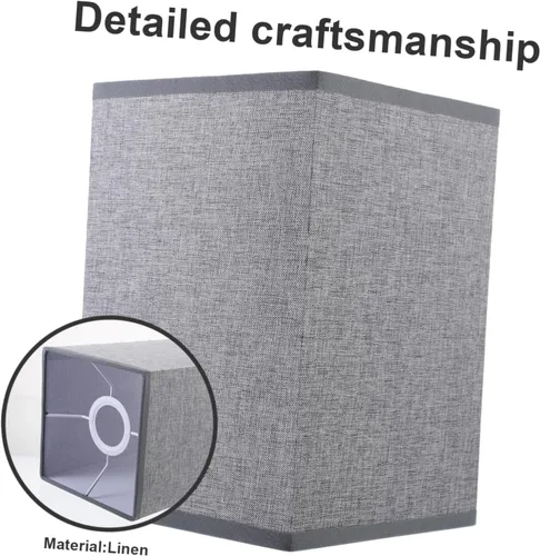 Miniatura 9 de Lámpara de pie Lámpara de pie Pantalla cuadrada Rectangular Lino Lavable a mano Cubierta de luz de mesa