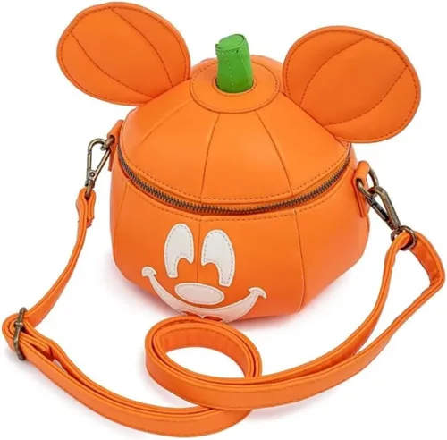 Miniatura 5 de Loungefly Disney Mickey Mouse Mick-O-Lantern - Bolso cruzado de Halloween, Naranja