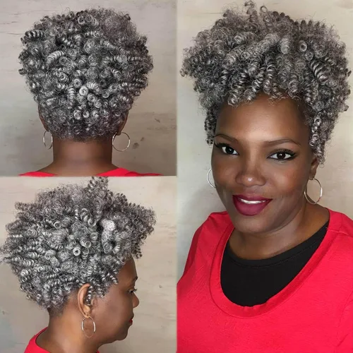 Miniatura 31 de MIMAN - 3 paquetes de trenzas de cabello rizado corto a crochet de 10 pulgadas, extensiones de trenzado sintético de 6 mm para peinado de mohawk