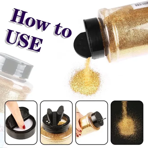 Miniatura 4 de TORC Purpurina fina roja de 1 libra y 16 onzas de purpurina en polvo para vasos, resina para manualidades, slime, cosméticos, pintura de uñas, Rojo