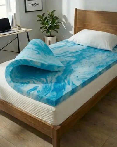 Miniatura 11 de Cubrecolchón de espuma viscoelástica de 3 pulgadas, con infusión de gel refrescante, almohadilla de colchón suave y ventilada para aliviar