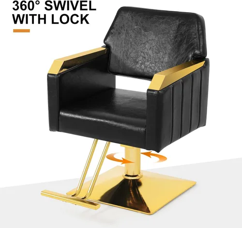 Miniatura 6 de Artist hand Silla de peluquería, silla hidráulica de peluquería, silla de peluquería giratoria de 360 grados, equipo de salón de belleza
