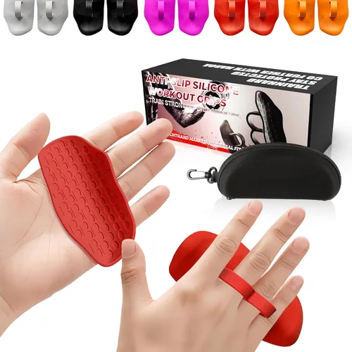 Miniatura 11 de Puños de entrenamiento antideslizantes – Protector ergonómico de goma en la palma para levantamiento de pesas, peso muerto, dominadas, crossfit