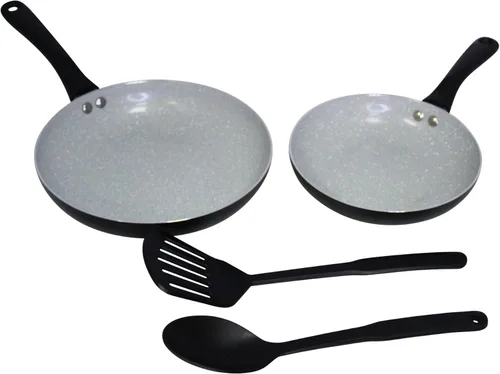 Miniatura 11 de IMUSA Sartén antiadherente de cerámica Premier de 8" con mango de tacto fresco, negro mate