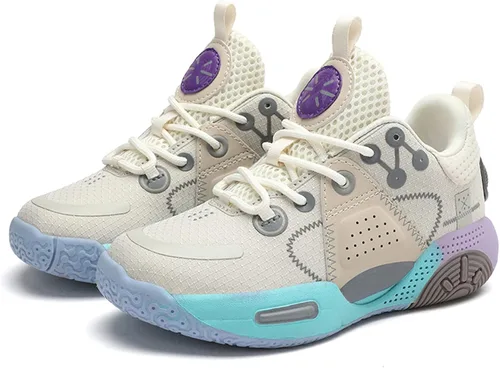 Miniatura 3 de DeoGinus Zapatos de baloncesto para niños con amortiguación de aire para niñas zapatos de entrenamiento escolar antideslizantes para deportes al