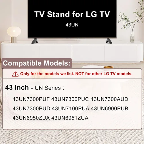 Miniatura 2 de Soporte de TV 43UN de 43 pulgadas para patas de TV LG para 43UN7300 43UN7300AUD 43UN7300PUD 43UN7100PUA 43UN6900PUB 43UN6950ZUA 43UN6951ZUA