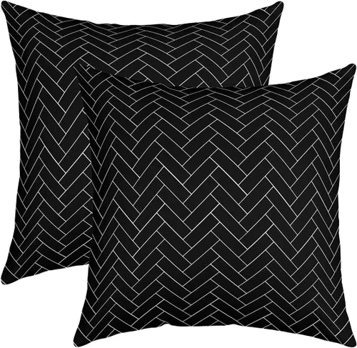 Miniatura 18 de Juego de 2 fundas de almohada de panal de abeja de 16 x 16 pulgadas, fundas de cojín geométricas hexagonales, fundas de almohada de colmena