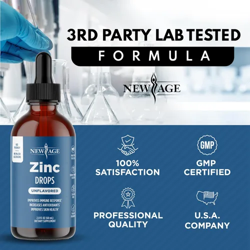Miniatura 7 de Gotas líquidas de zinc iónico – Paquete de 2 – Suplemento de zinc de alta potencia, defensa inmunológica, potente antioxidante natural, sin OMG